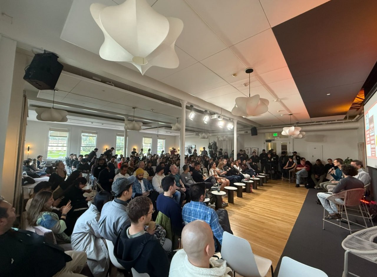 A full-capacity panel event at The House